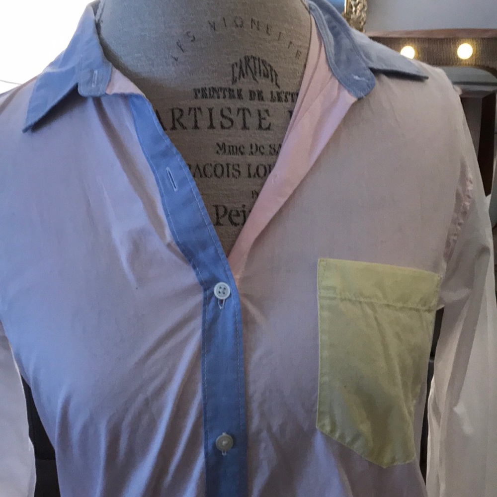 Gap patchwork button down. - Picture 2 of 4